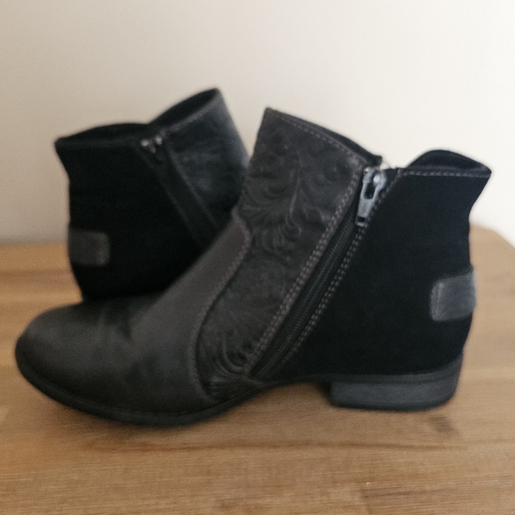 Earth Origins Navigate Noah Womens Black Leather Zipper Ankle & Booties Boots - Picture 7 of 9